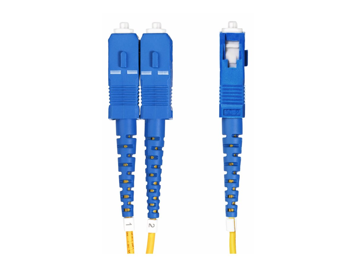 StarTech.com 30m (98ft) LC to SC (UPC) OS2 Single Mode Duplex Fiber Optic Cable, 9/125µm, Laser Optimized, 10G, Bend Insensitive, Low Insertion Loss - LSZH Fiber Patch Cord (SMLCSC-OS2-30M) - patch kabel - 30 m - 30 m - žlutá – foto 3
