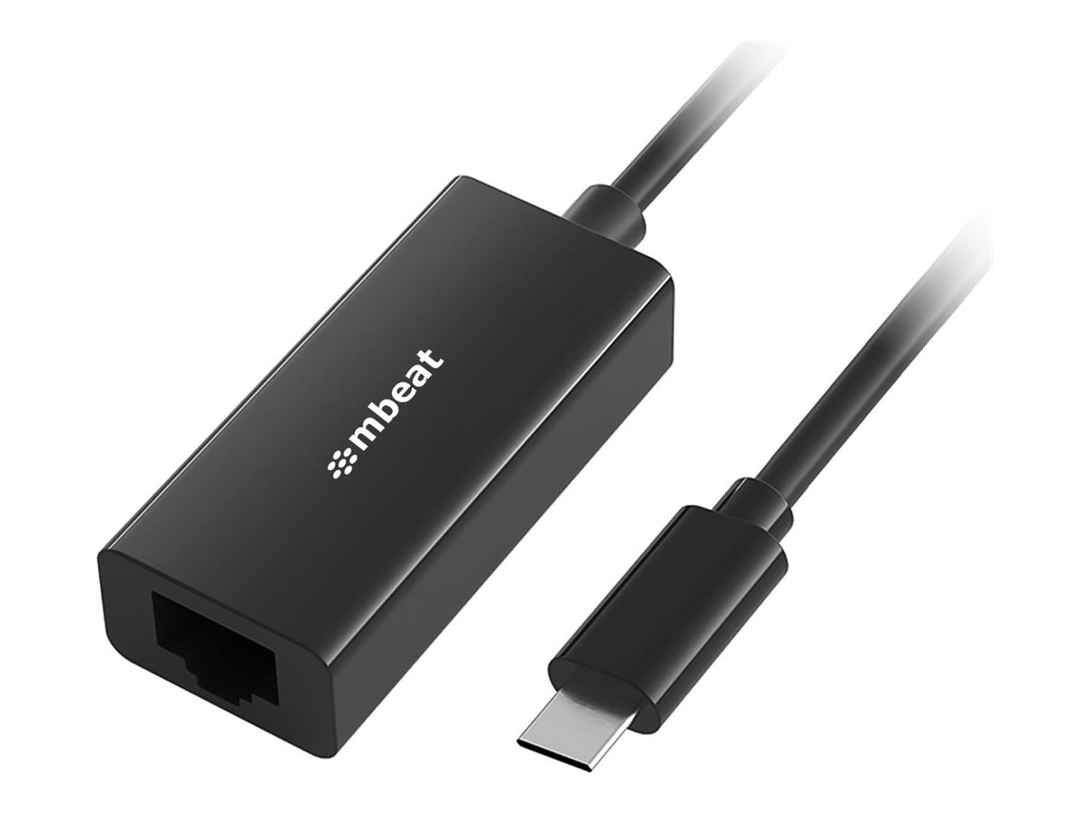 Mbeat network adapter USB-C Gigabit Ethernet x Product shot Left-angle 79750