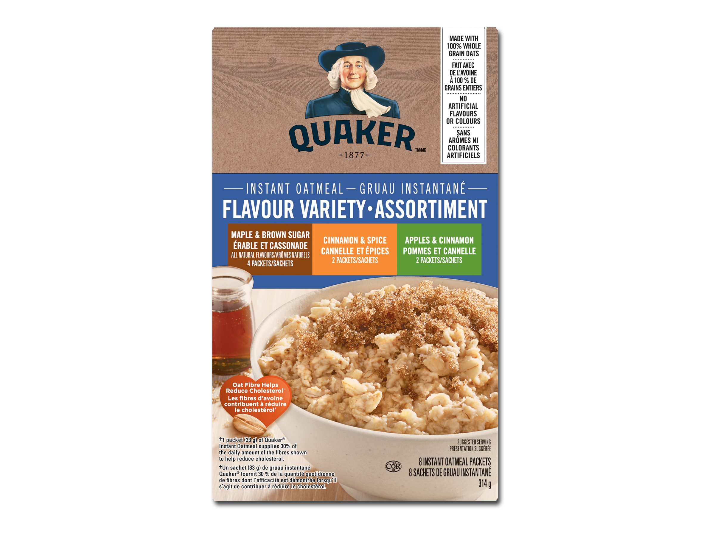 Quaker Instant Oatmeal - Flavour Variety - 314g