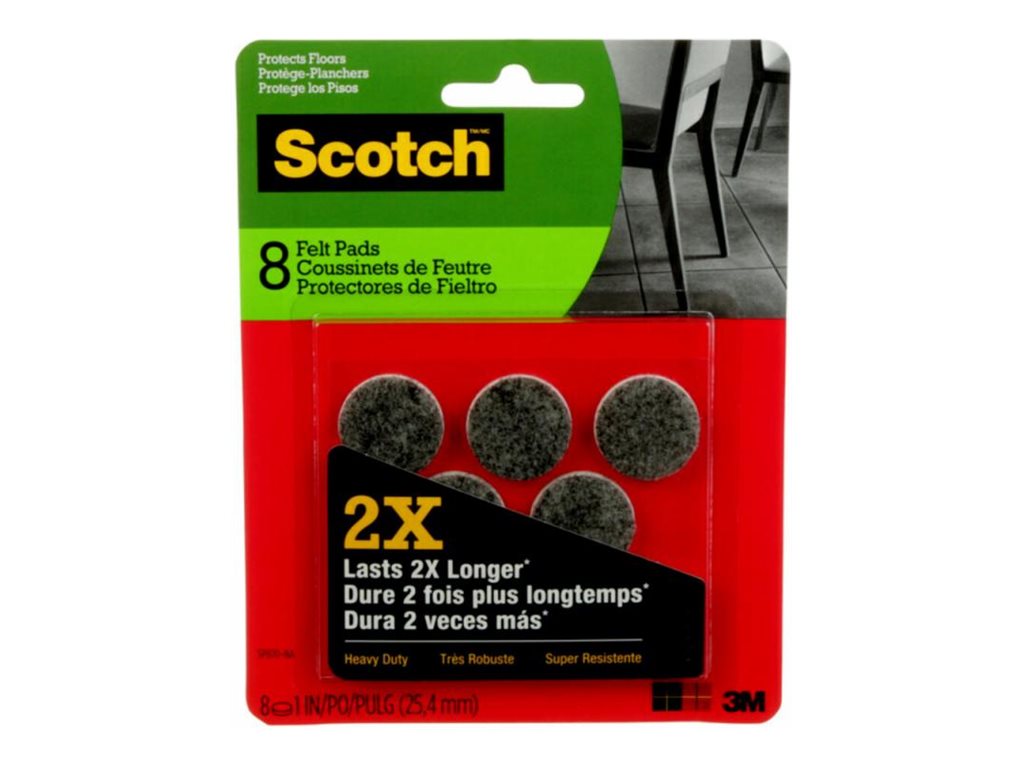 Scotch Felt Pads - Gray - 8's