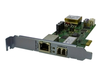 Lantronix N-GXE-POE-xx-01 Series - Adaptateur réseau - PCIe 2.1 profil bas - 1000Base-SX x 1 + 1000Base-T (PoE+) x 1 
