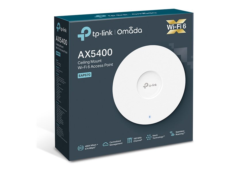 TP-Link Omada EAP670 V1.26 - borne d\'accs sans fil - Wi-Fi 6 - gr par le Cloud