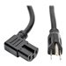 Eaton Tripp Lite Series Power Cord, NEMA 5-15P to Right-Angle C15