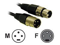 C2G Pro-Audio 1.5ft Pro-Audio XLR Male to XLR Female Cable - audio cable - 46 cm