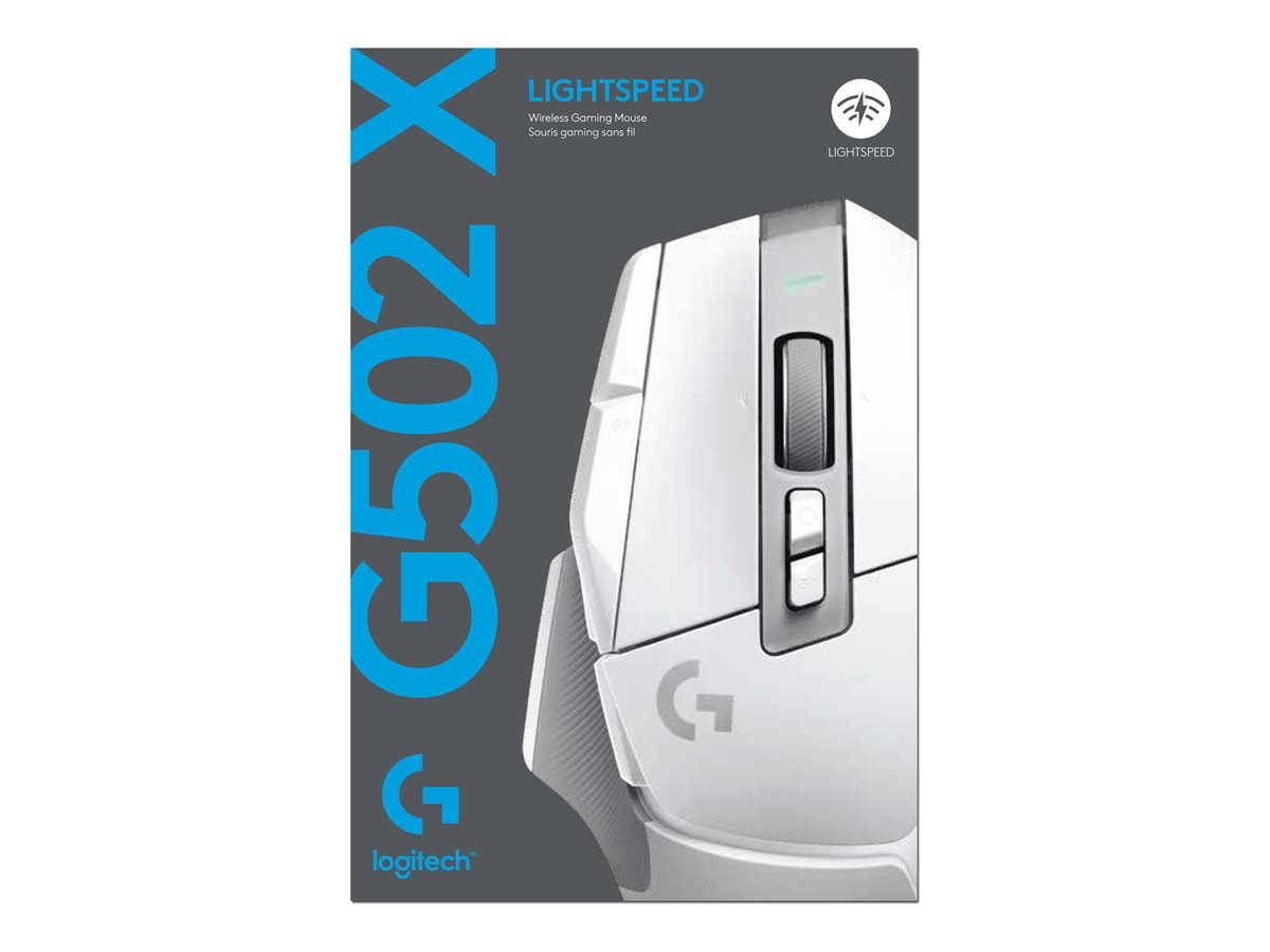 Logitech G G502 X LIGHTSPEED - myš - 2.4 GHz - bílá – foto 5