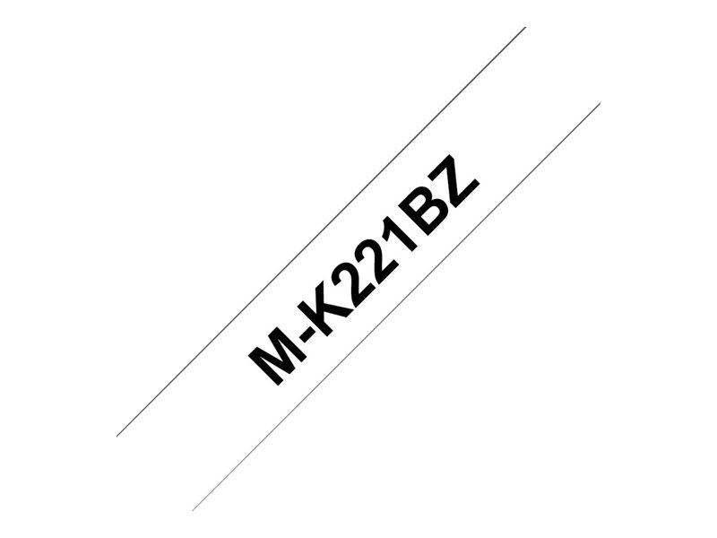 Brother M-K221BZ - Schwarz auf Wei? - Rolle (0,9 cm x 8 m) 1 Kassette(n) Etikettenband - f?r P-Touch PT-55, PT-65, PT-75, PT-80, PT-85, PT-90, PT-BB4, PT-M95