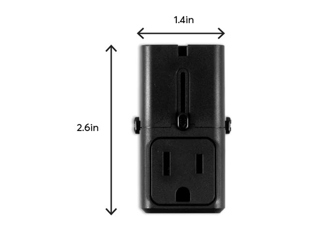 LOGiiX World Traveler Lite Classic Power Adapter - Black - LGX-13703