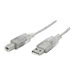 StarTech.com 10 ft Transparent USB 2.0 Cable - A to B - USB cable - USB (M) to USB Type B (M) - 10 ft - transparent - USBFAB10T - USB cable - USB to USB Type B - 10 ft