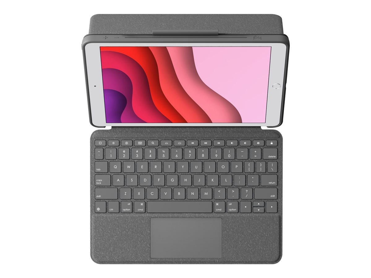 Logitech Combo Touch - klávesnice a pouzdro - s trackpad - QWERTZ - německá - grafit Vstupní zařízení – foto 3