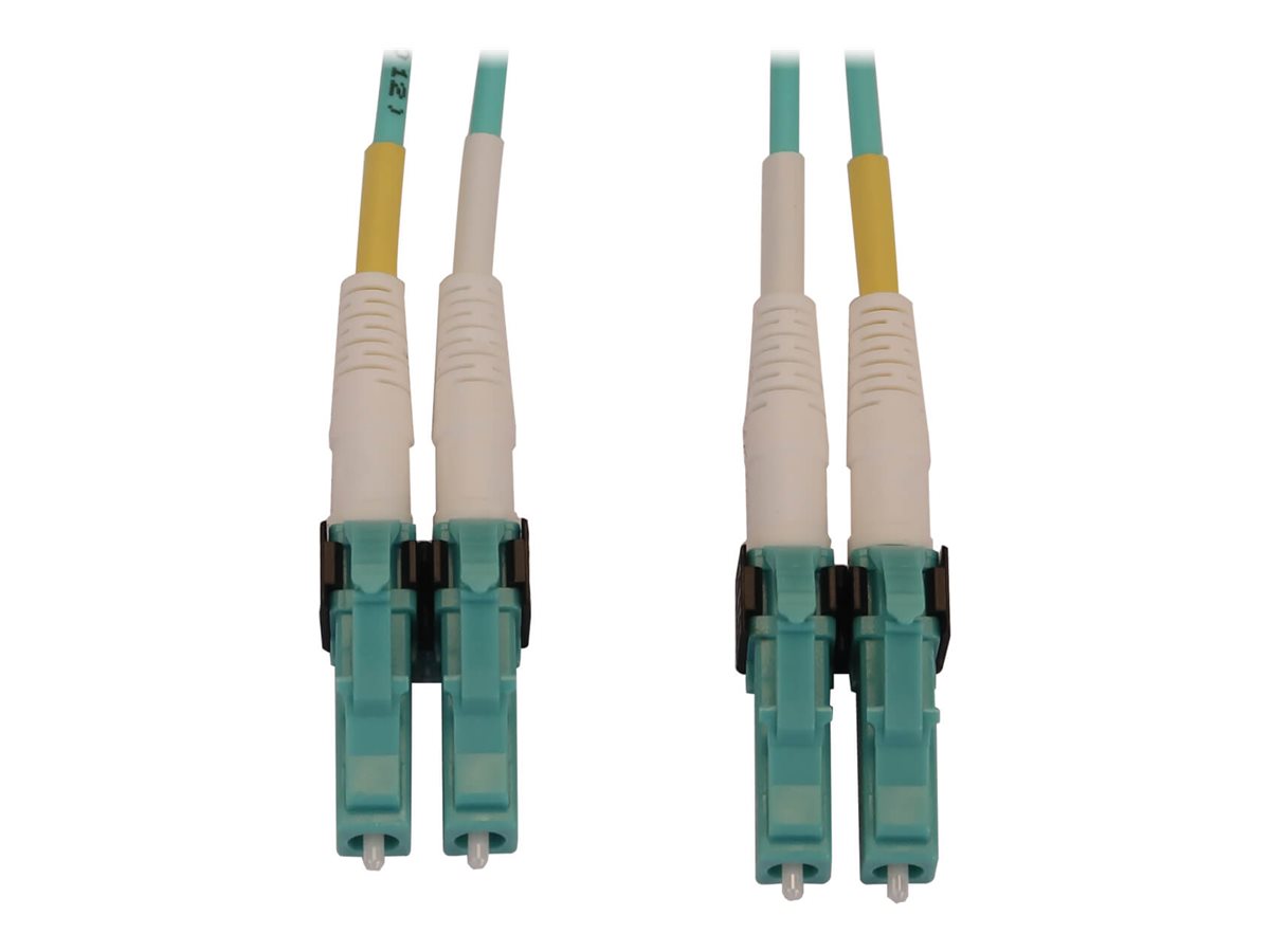 Eaton Tripp Lite Series 400G Multimode 50/125 OM4 Switchable Fiber Optic Cable (Duplex LC-PC M/M), LSZH, Aqua, 3 m (9.8 ft.)