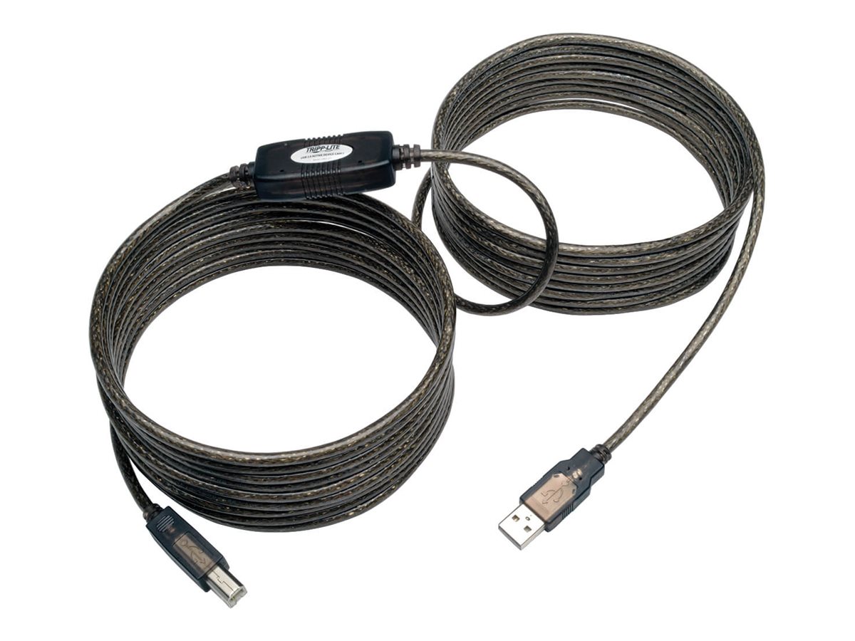 Eaton Tripp Lite Series 25ft USB 2.0 Hi-Speed Active Repeater Cable USB-A to USB-B M/M 25'