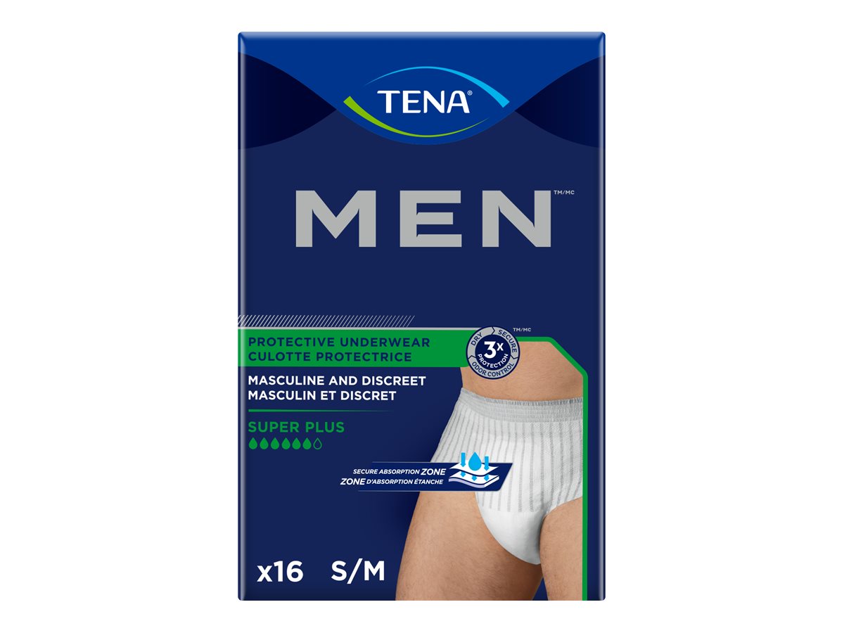 Tena MEN Protective Super Plus Incontinence Underwear - Small/Medium - 16's