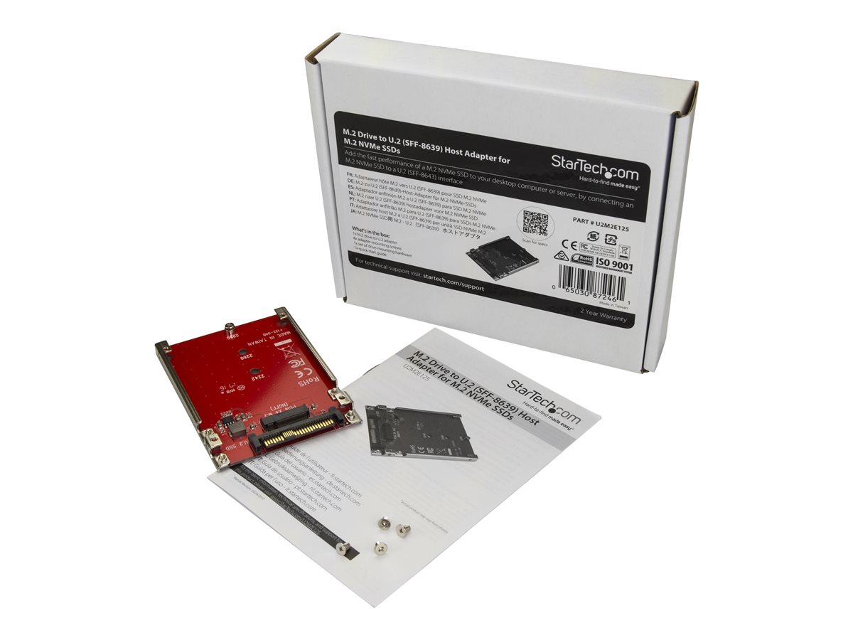 StarTech.com M.2. PCI-e NVMe to U.2 (SFF-8639) Adapter - Not Compatible with SATA Drives or SAS Controllers - For M.2 PCIe NVMe SSDs - PCIe M.2 Drive to U.2 Host Adapter - M2 SSD Converter (U2M2E125) - adaptér rozhraní - M.2 Card - U.2 – foto 6