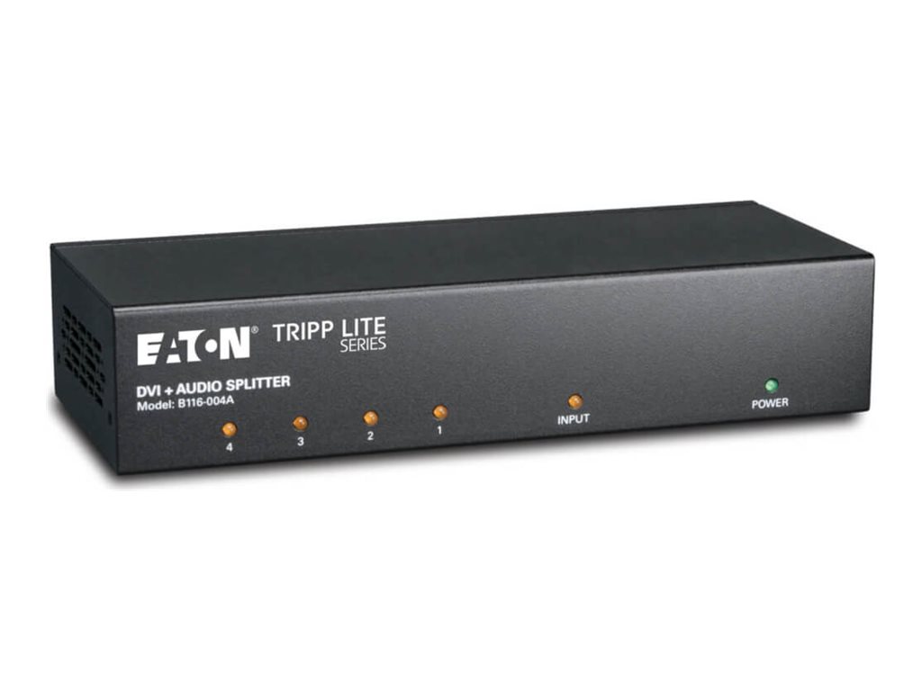 Tripp Lite 4-Port DVI Single Link Video / Audio Splitter / Booster DVIF/2xF TAA