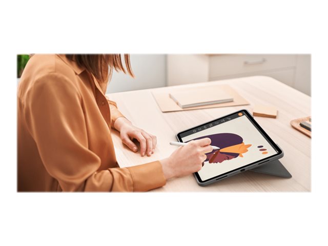 Logitech Combo Touch - klávesnice a pouzdro - s trackpad - QWERTY - skandinávské jazyky - oxfordská šedá Vstupní zařízení – foto 11
