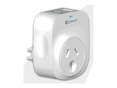 Sansai, power adapter, USB-C + USB-A, 2400 watt