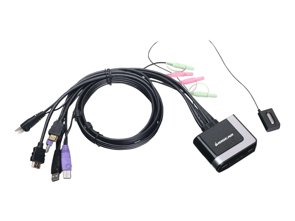 IOGEAR 2-Port HDMI Cable KVM Switch with Audio GCS62HU