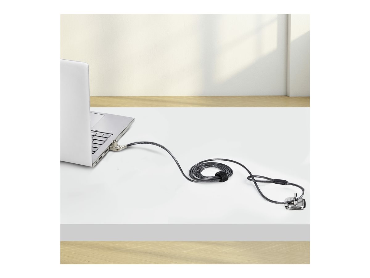 StarTech.com Slim Lock Noble Wedge Slot Compatible, 6.6ft Locking Cable - bezpečnostní kabelový zámek - protivandalové - kompatibilní s TAA – foto 8