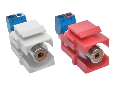 Tripp Lite RCA Female Audio to Screw Terminal Keystone Jack Kit Red/White