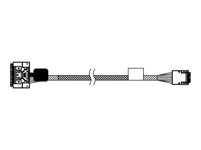 Lenovo - Câble SATA / SAS - Serial ATA / SAS Slimline x8 pour Serial ATA / SAS Slimline x4 - 40 cm
