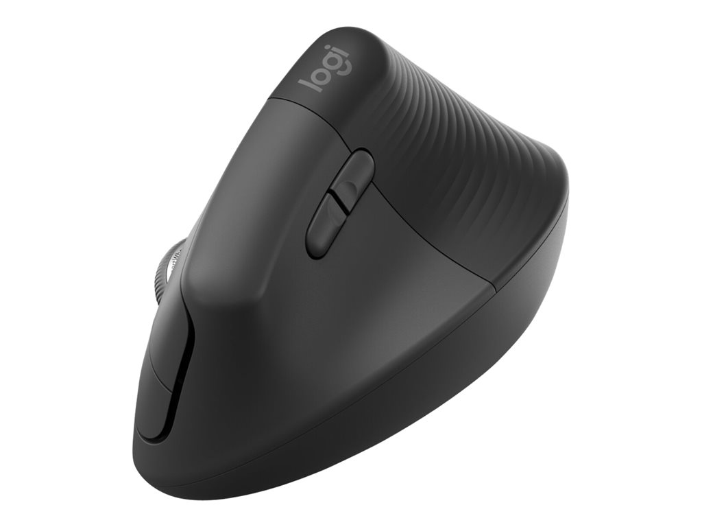 Logitech Lift for Business - Vertikale Maus - ergonomisch - 6 Tasten - kabellos - Bluetooth, 2.4 GHz