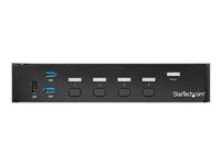 StarTech.com Switch KVM USB DisplayPort à 4 ports - Commutateur écran clavier souris DP avec hub USB 3.0 intégré - 4K 30 Hz (SV431DPU3A2)