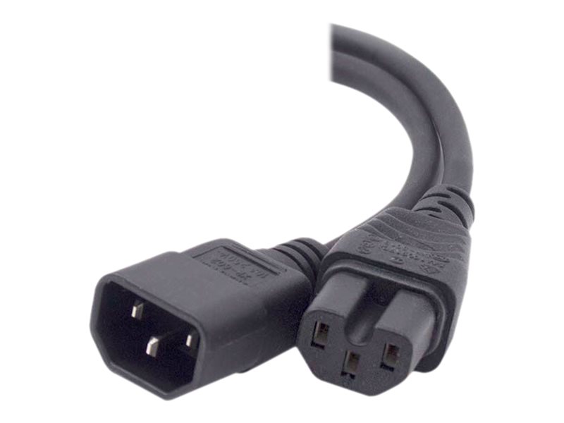 ALOGIC High Temperature power extension cable IEC 60320 C14 to IEC 60320 C15 2 Product shot Front 79500