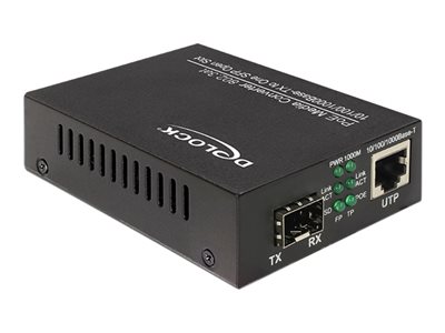 DELOCK Medienkonverter PoE+ 1000Base-T -> SFP