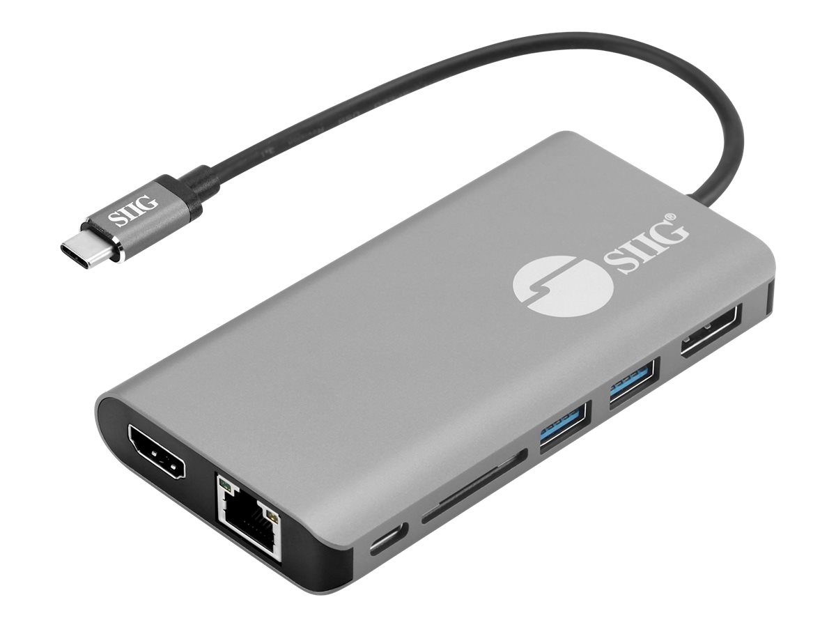 SIIG USB-C MST Video with Hub, LAN and PD 3.0 Docking