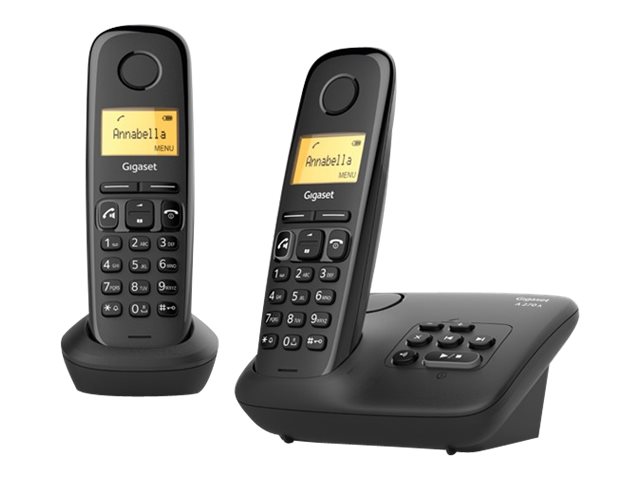 L36852-H2832-L101 - Gigaset A270A Duo - cordless phone - answering system  with caller ID + additional handset - Currys Business