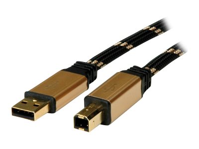 ROLINE GOLD USB 2.0 Kabel Typ A-B 3,0m