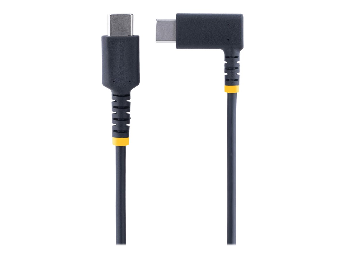 StarTech.com 1ft (30cm) USB C Charging Cable Right Angle, 60W PD 3A, Heavy Duty Fast Charge USB-C Cable, USB 2.0 Type-C, Durable and Rugged Aramid Fiber, S20/iPad/Pixel - High Quality USB Charging Cord (R2CCR-30C-USB-CABLE) - USB kabel typ C - USB-C do USB-C - 30 cm – foto 2