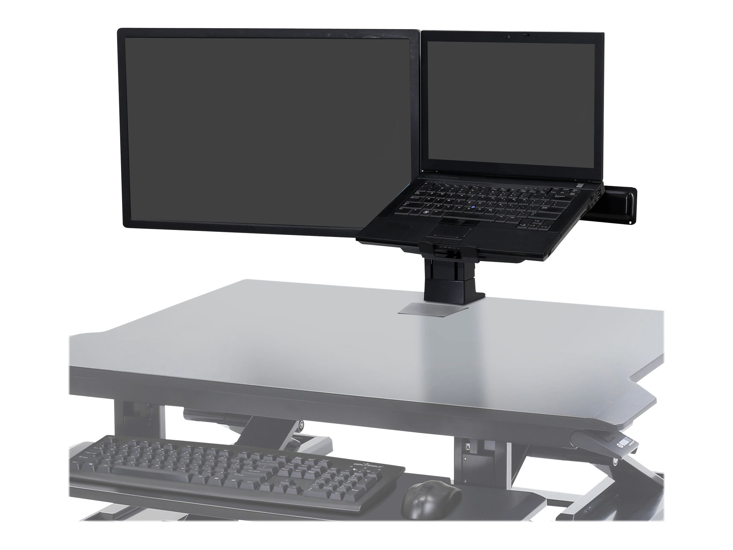 An image of Ergotron WorkFit mounting kit - for LCD display / notebook - black