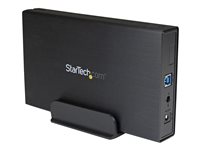 StarTech.com 3.5in Black Aluminum USB 3.0 External SATA III SSD / HDD Enclosure with UASP for SATA 6Gbps - 3.5" SATA Hard Dri