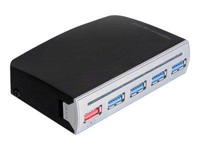 DELOCK USB-HUB 4-Port USB3.0, schwarz, mit NT, intern/extern