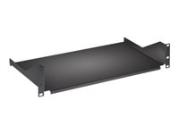 Intellinet 19' Cantilever Shelf, 2U, Fixed, Depth 400mm, Black Rackhylde Sort