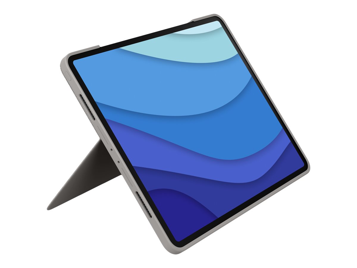 Logitech Combo Touch - klávesnice a pouzdro - s trackpad - AZERTY - francouzská - písek (sand) Vstupní zařízení – foto 3