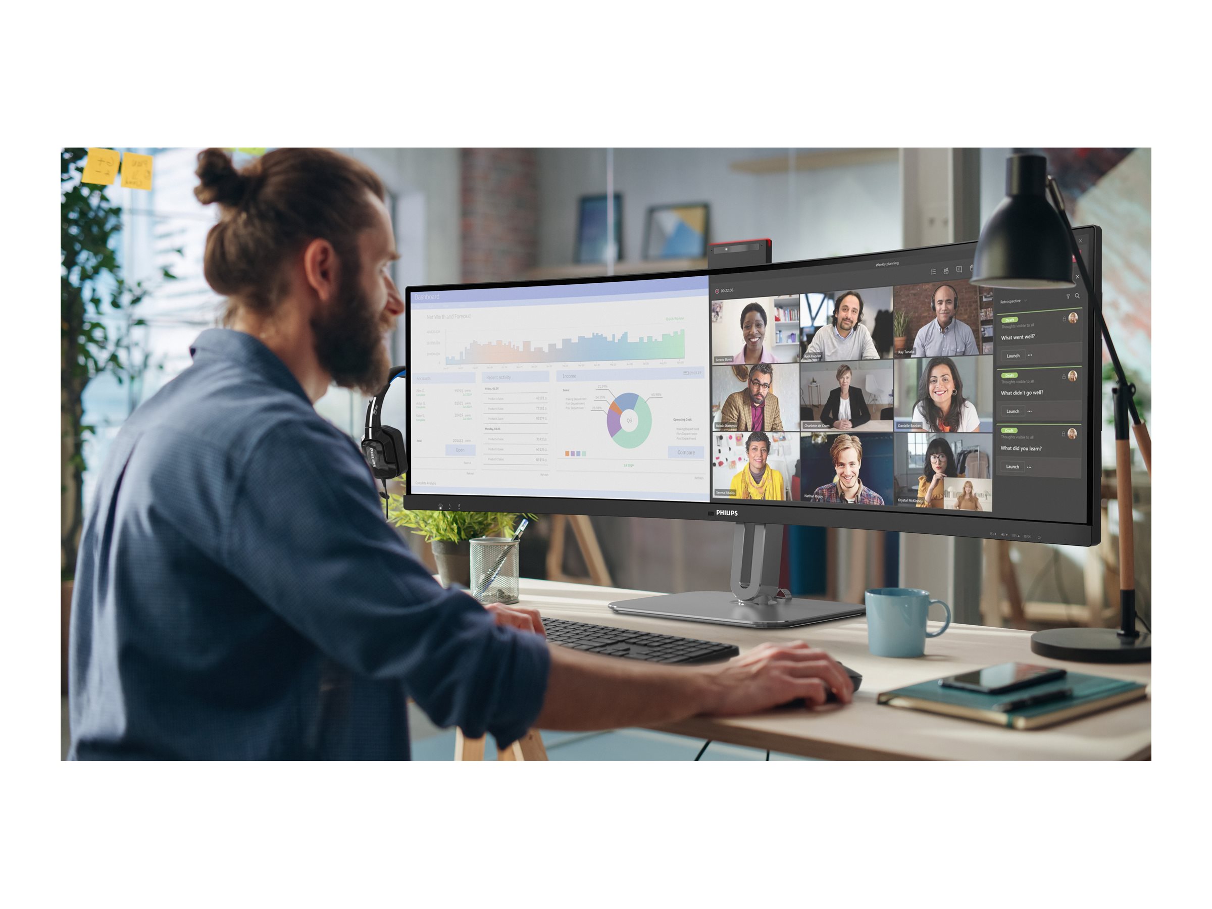 Philips 49b2u6900ch 6000 Series Led Monitor Curved 49 Hdr