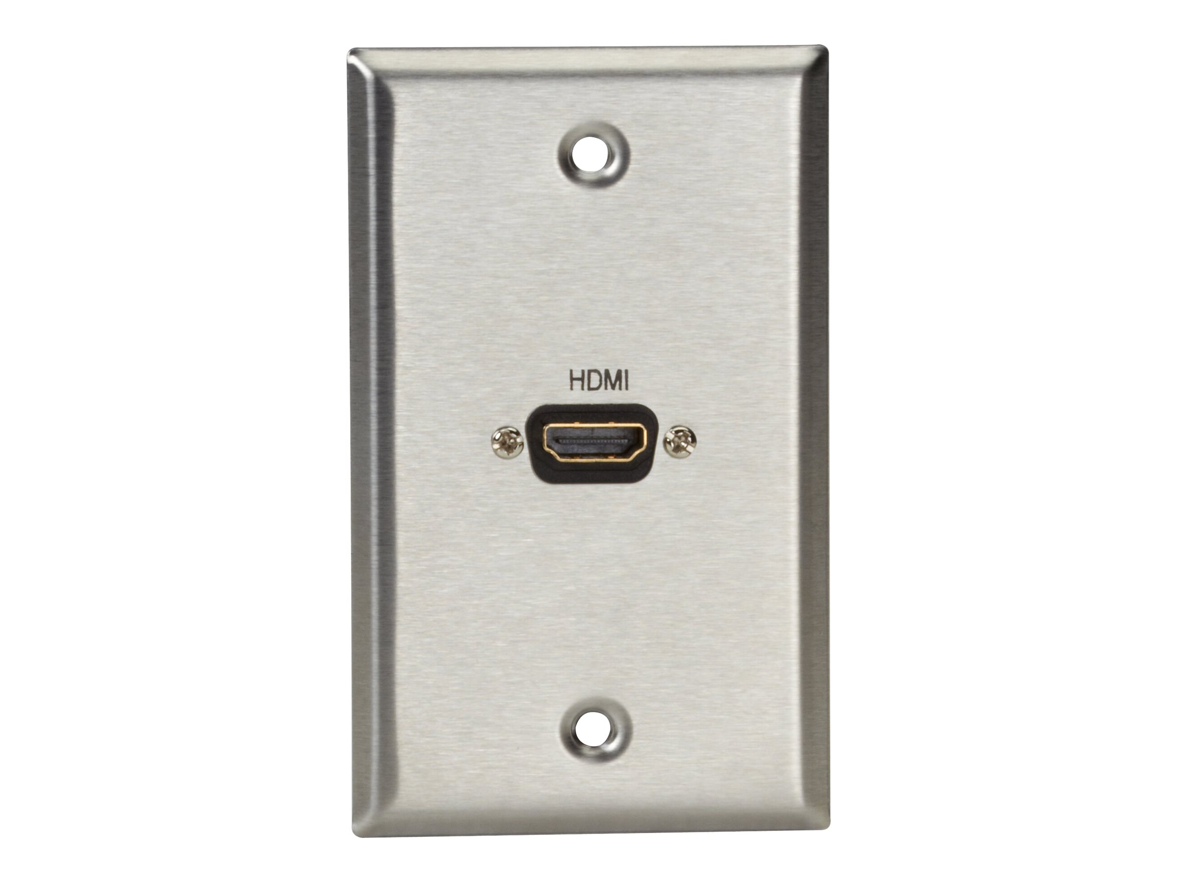 AV WALLPLATE - STAINLESS STEEL 1 HDMI FEMALE TO FEMALE