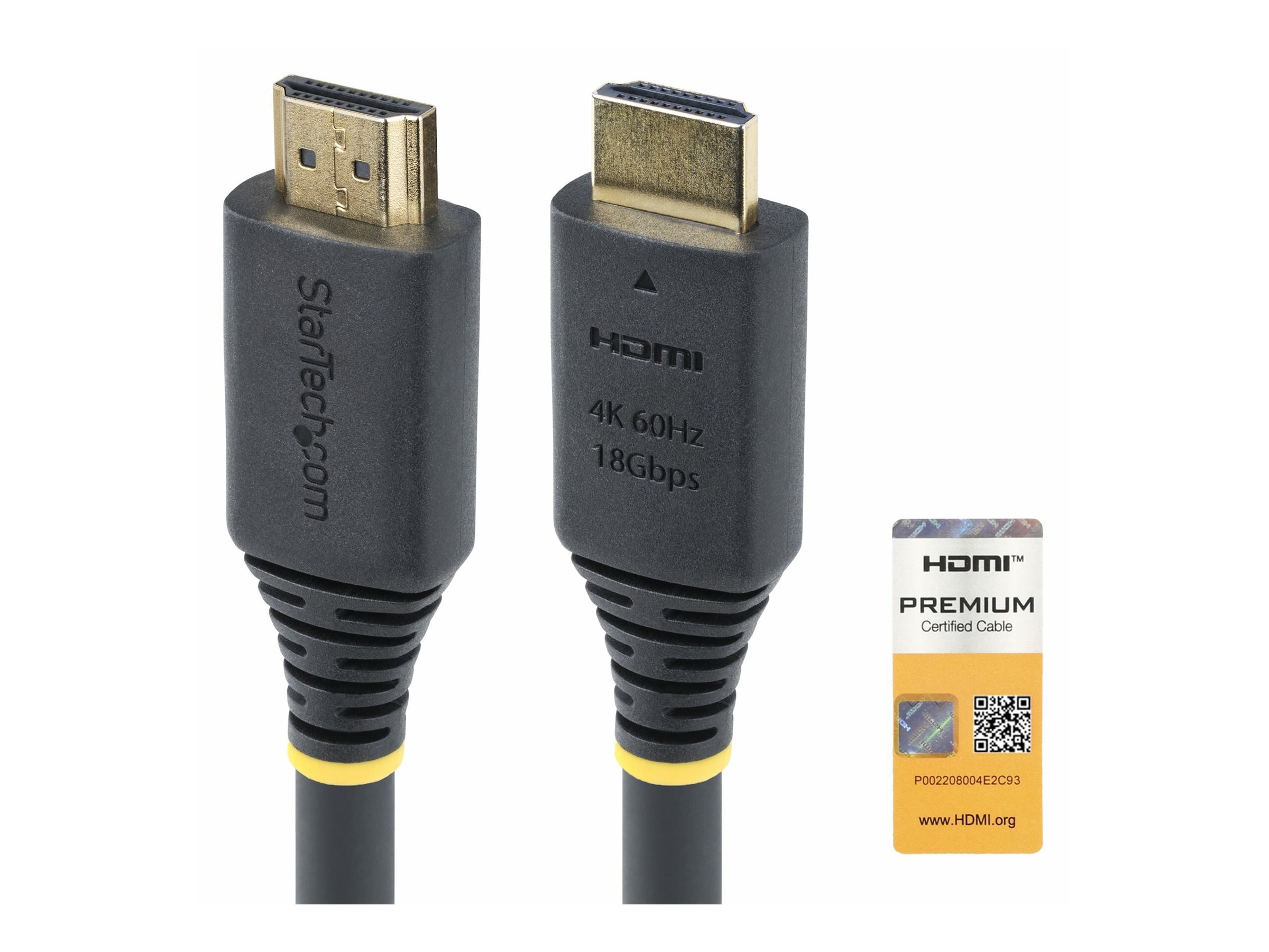 Startech 25ft (7.6m) Premium Certified High Speed HDMI Cable, 4K60Hz