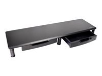 Eaton Tripp Lite Series Extra-Wide Dual-Monitor Riser with Storage Drawers, 39 x 11 in., Black, TAA