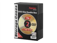 Hama DVD-ROM Slim Double Box Slim jewel case til lagring af DVD