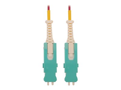 Eaton Tripp Lite Series 400G Multimode 50/125 OM4 Fiber Optic Cable (Duplex SN-PC M/M), LSZH, Magenta, 1 m (3.3 ft.)