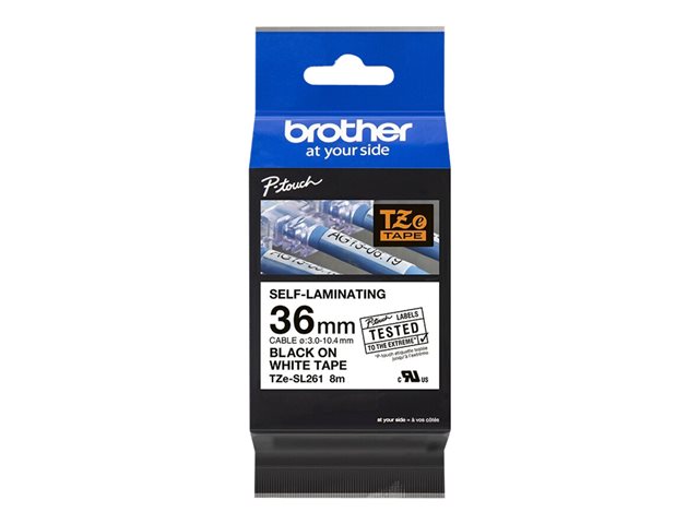 BROTHER TZeSL261 tape Black on White