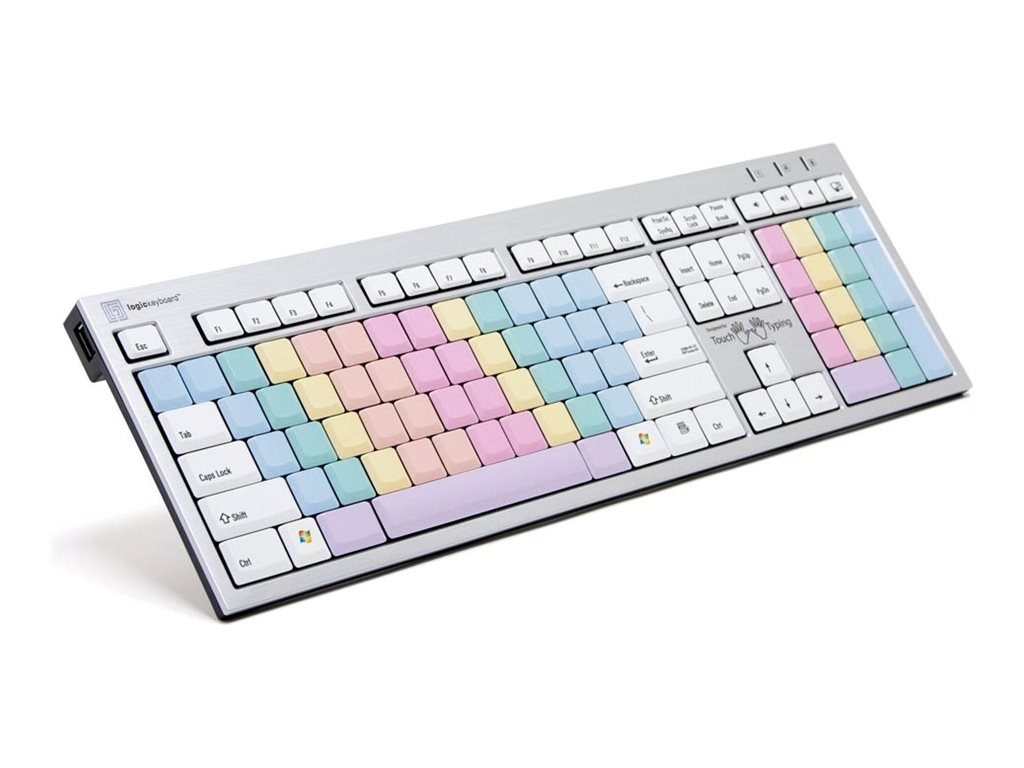 An image of LogicKeyboard BlindTouch Slimline - keyboard - Windows - QWERTY - UK - silver Input Device