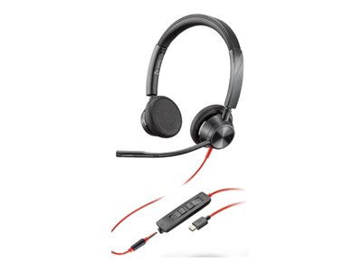 Poly Blackwire 3325 - 3300 Series - headset - on-ear - wired - USB, 3.5 mm jack