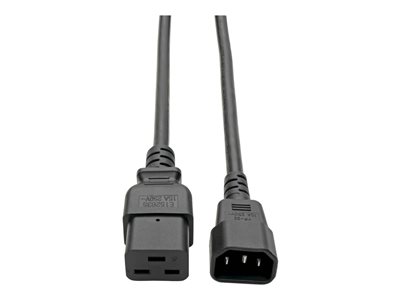Tripp Lite 4ft Power Cord Extension Cable C19 to C14 Heavy Duty 15A 14AWG 4'