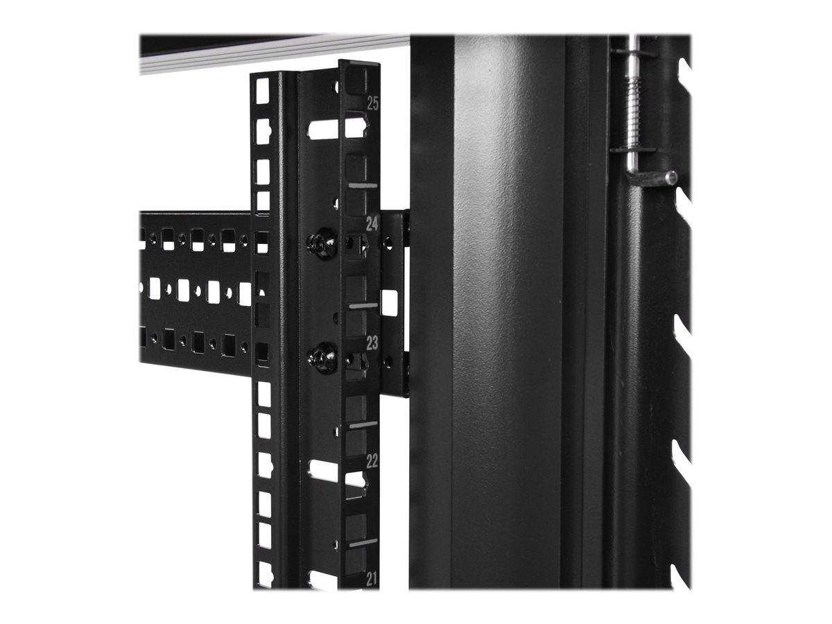 StarTech.com 32U 19" Server Rack Cabinet, Adjustable Depth 6-32 inch, Lockable 4-Post Network/Data/AV Equipment Rack Enclosure w/ Glass Door & Casters, Flat Pack, 1763lb/800kg Capacity - Free Standing Server Rack (RK3236BKF) - rozvaděč stojanový - 32U – foto 5