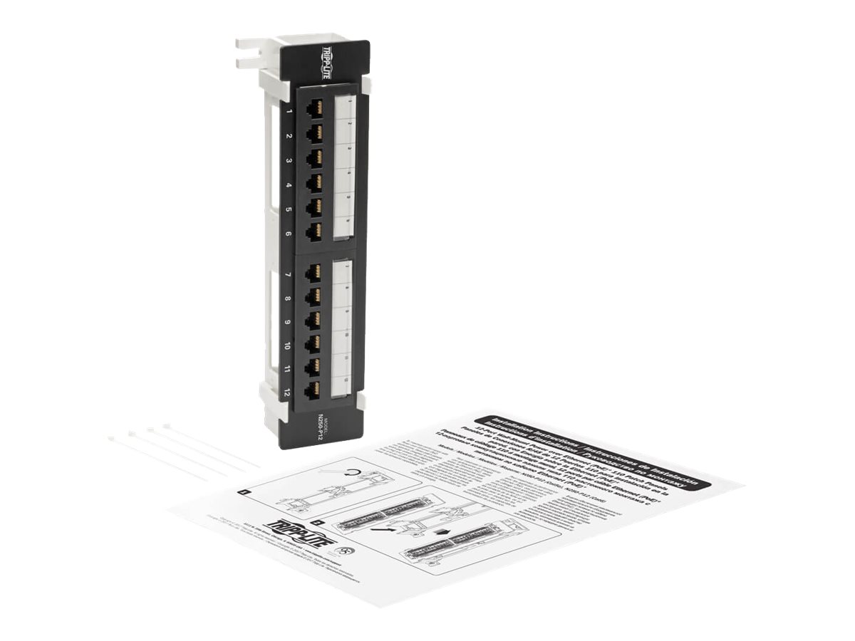 Tripp Lite Cat6 Wall-Mount 12-Port Patch Panel