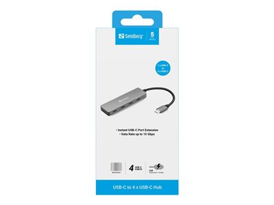 SANDBERG USB-C to 4 x USB-C Hub
